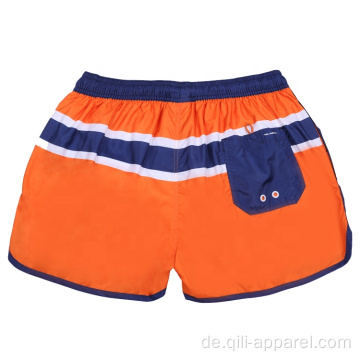 Peach Skin Stripe Schnelltrocknende Badeshorts